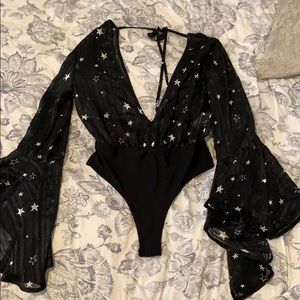 Black bodysuit with stars